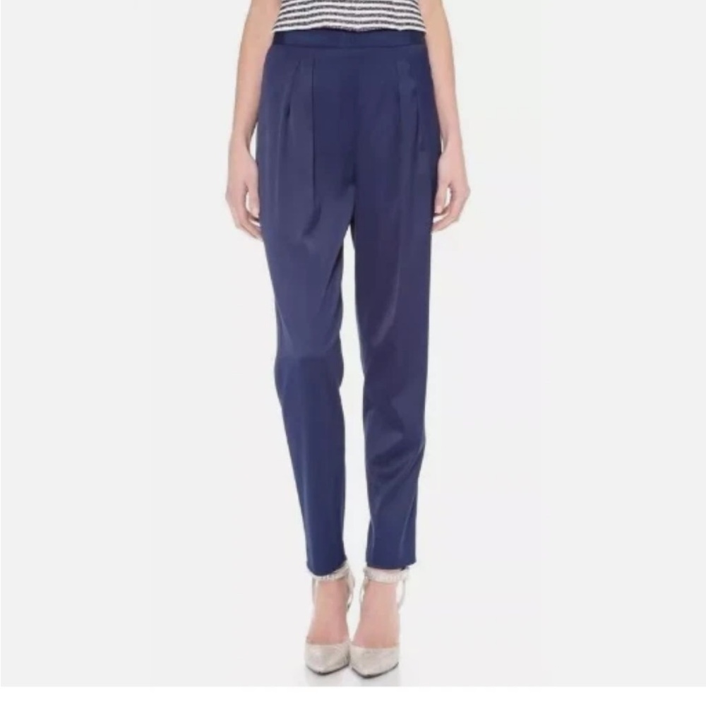 Alice + Olivia Blue Pleated Pants - size Extra Small